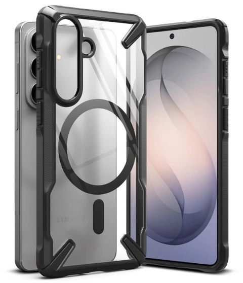 Etui Ringke Fusion X Magnetic MagSafe na Samsung Galaxy S26 - przezroczysto-czarne