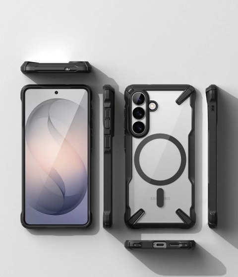 Etui Ringke Fusion X Magnetic MagSafe na Samsung Galaxy S26 - przezroczysto-czarne