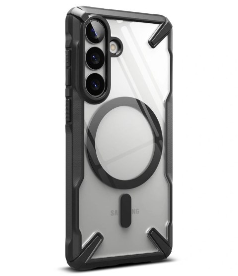 Etui Ringke Fusion X Magnetic MagSafe na Samsung Galaxy S26 - przezroczysto-czarne