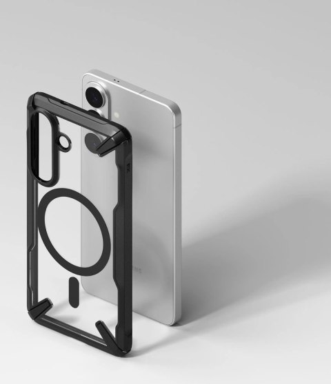 Etui Ringke Fusion X Magnetic MagSafe na Samsung Galaxy S26 - przezroczysto-czarne