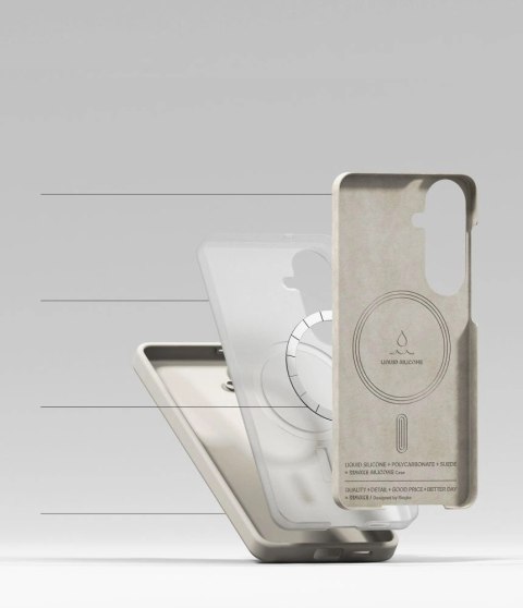 Etui Ringke Silicone MagSafe na Samsung Galaxy S26+ - beżowe