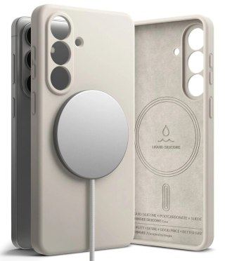 Etui Ringke Silicone MagSafe na Samsung Galaxy S26 - beżowe
