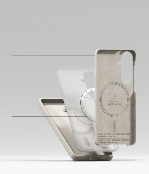 Etui Ringke Silicone MagSafe na Samsung Galaxy S26 - beżowe