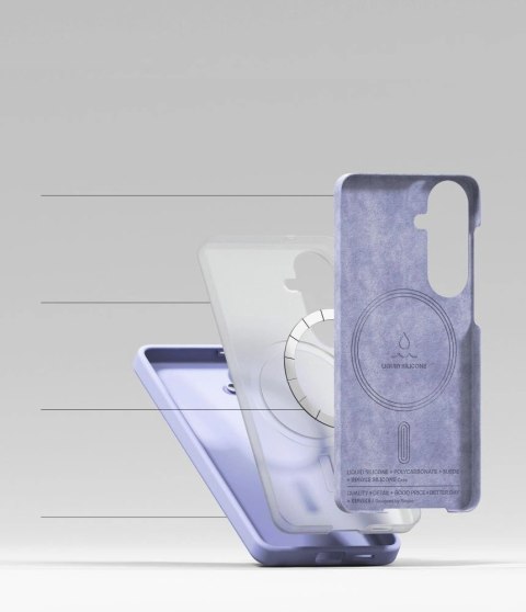Etui Ringke Silicone MagSafe na Samsung Galaxy S26 - fioletowe