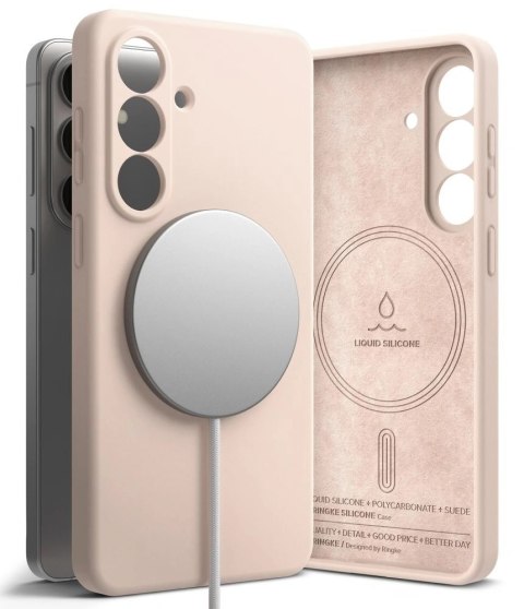 Etui Ringke Silicone MagSafe na Samsung Galaxy S26 - różowe