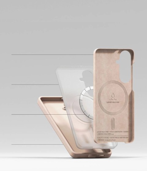 Etui Ringke Silicone MagSafe na Samsung Galaxy S26 - różowe