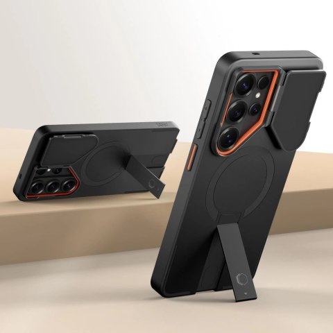 Etui Tech-Protect Kevlar Aura MagSafe na Samsung Galaxy S26 Ultra - czarno-pomarańczowe