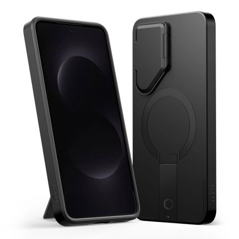 Etui Tech-Protect Kevlar Aura MagSafe na Samsung Galaxy S26 - czarno-pomarańczowe