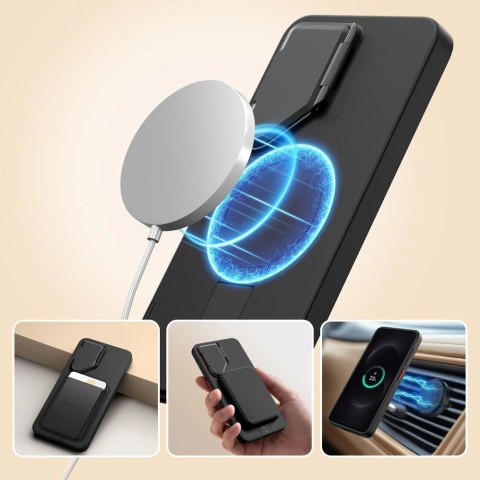 Etui Tech-Protect Kevlar Aura MagSafe na Samsung Galaxy S26 - czarno-pomarańczowe