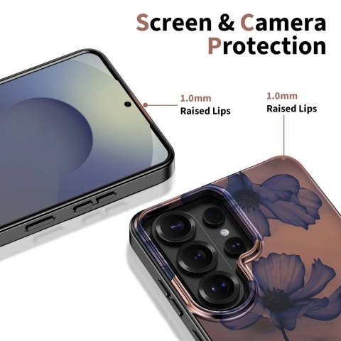 Etui Tech-Protect Lamano MagSafe na Samsung Galaxy S26 Ultra - brązowo-fioletowe