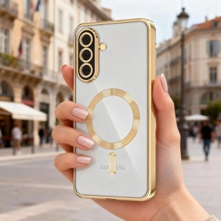 Etui Tech-Protect MagFlex MagSafe na Samsung Galaxy A37 5G - przezroczysto-złote