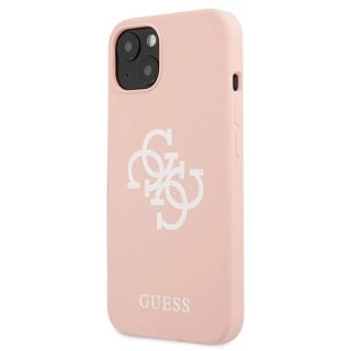 Etui Guess Silicone 4G Logo na iPhone 13 / 14 / 15 - różowe