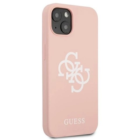 Etui Guess Silicone 4G Logo na iPhone 13 / 14 / 15 - różowe