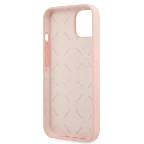 Etui Guess Silicone 4G Logo na iPhone 13 / 14 / 15 - różowe