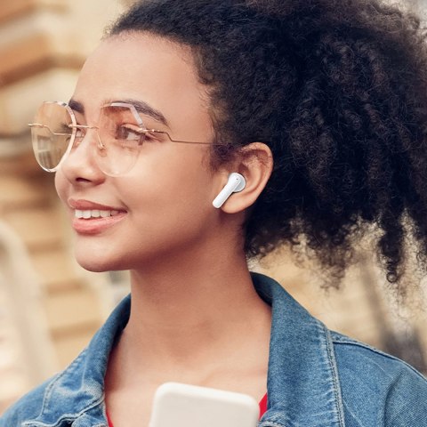 Słuchawki dokanałowe QCY T13 z ANC IPX5 Bluetooth 5.3 - białe