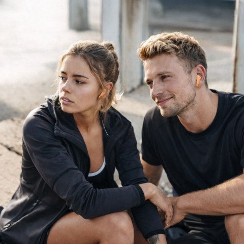 Słuchawki douszne Baseus Bass BS2 Lite TWS - pomarańczowe