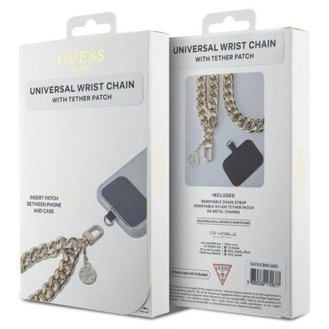 Smycz do telefonu Guess GUOUCBMC4MD Universal Big HandStrap - złota