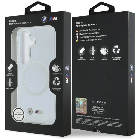 Etui BMW IML Shockproof Metal Logo MagSafe na Samsung Galaxy S26 - przezroczyste