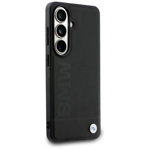 Etui BMW Leather Hot Stamp MagSafe na Samsung Galaxy S26 - czarne