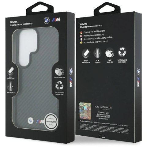 Etui BMW M Kevlar Logo MagSafe na Samsung Galaxy S26 Ultra - czarne