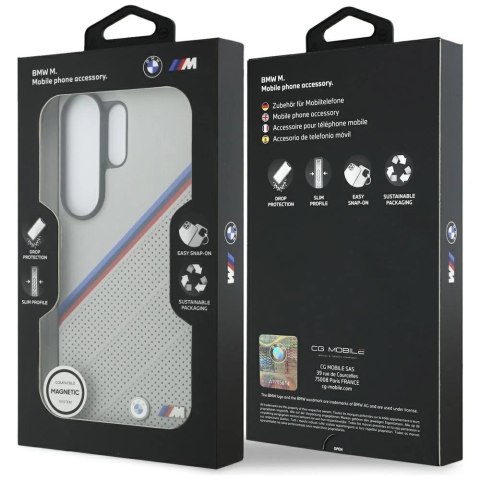 Etui BMW Tricolor Metal Logo MagSafe na Samsung Galaxy S26 Ultra - szare