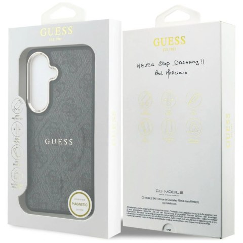 Etui Guess 4G Embossed Ring MagSafe na Samsung Galaxy S26 - czarne