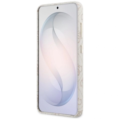 Etui Guess 4G Rhinestone Round Logo MagSafe na Samsung Galaxy S26 - różowe