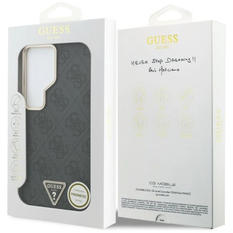 Etui Guess 4G Triangle Logo MagSafe na Samsung Galaxy S26 Ultra - czarne