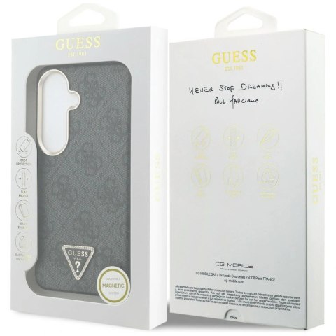 Etui Guess 4G Triangle Logo MagSafe na Samsung Galaxy S26 - czarne
