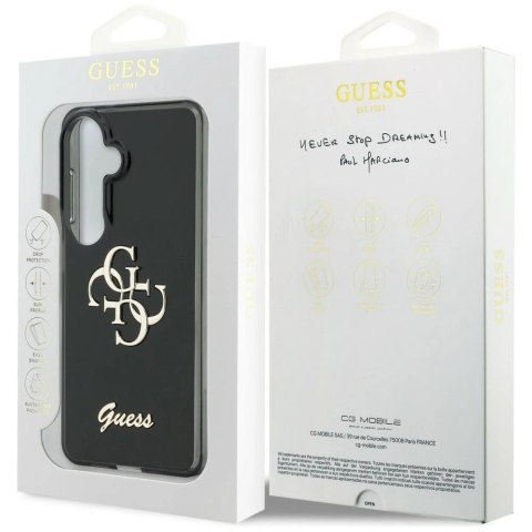 Etui Guess IML Big Metal 4G Script na Samsung Galaxy S26 - czarne