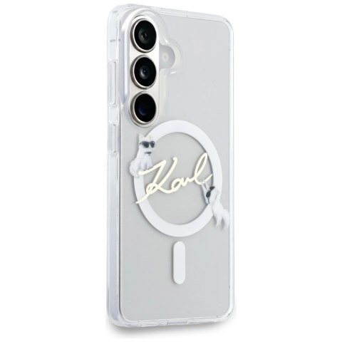 Etui Karl Lagerfeld IML KC Script MagSafe na Samsung Galaxy S26 - przezroczyste