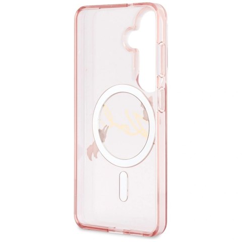 Etui Karl Lagerfeld IML KC Script MagSafe na Samsung Galaxy S26 - różowe