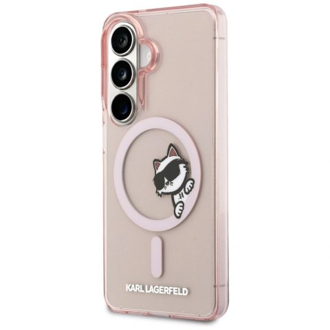 Etui Karl Lagerfeld IML Peekaboo Choupette MagSafe na Samsung Galaxy S26 - różowe