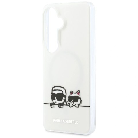 Etui Karl Lagerfeld IML Peekaboo Karl&Choupette MagSafe na Samsung Galaxy S26 Plus - przezroczyste