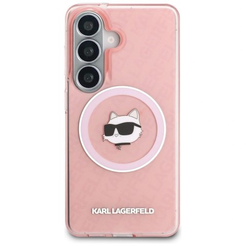 Etui Karl Lagerfeld IML Repeated Choupette MagSafe na Samsung Galaxy S26 Plus - różowe