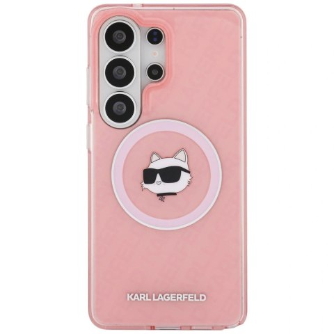 Etui Karl Lagerfeld IML Repeated Choupette MagSafe na Samsung Galaxy S26 Ultra - różowe