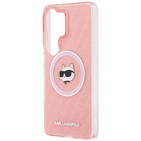 Etui Karl Lagerfeld IML Repeated Choupette MagSafe na Samsung Galaxy S26 Ultra - różowe