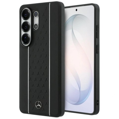 Etui Mercedes Laurel Leaves Vertical Stripes MagSafe na Samsung Galaxy S26 Ultra - czarno-białe