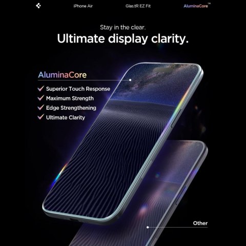 SZKŁO HARTOWANE SPIGEN GLAS.TR "EZ FIT" 2-PACK IPHONE AIR CLEAR