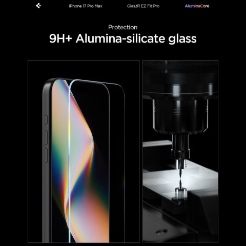 SZKŁO HARTOWANE SPIGEN GLAS.TR "EZ FIT PRO" IPHONE 16 PRO MAX / 17 PRO MAX CLEAR