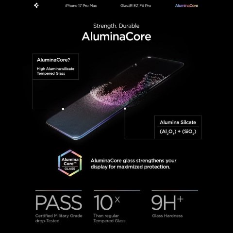 SZKŁO HARTOWANE SPIGEN GLAS.TR "EZ FIT PRO" IPHONE 16 PRO MAX / 17 PRO MAX CLEAR