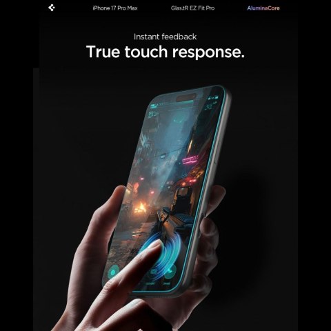 SZKŁO HARTOWANE SPIGEN GLAS.TR "EZ FIT PRO" IPHONE 16 PRO MAX / 17 PRO MAX CLEAR