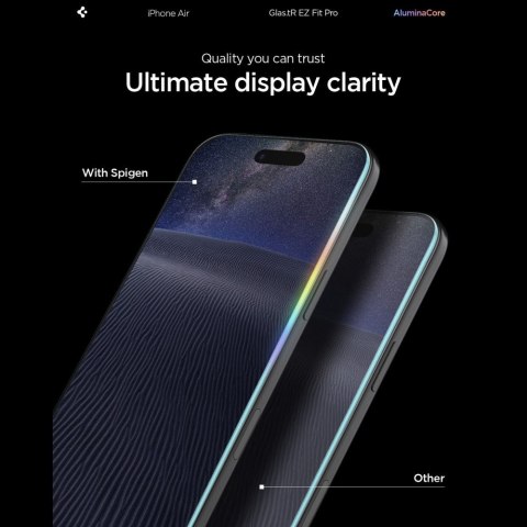 SZKŁO HARTOWANE SPIGEN GLAS.TR "EZ FIT PRO" IPHONE AIR CLEAR