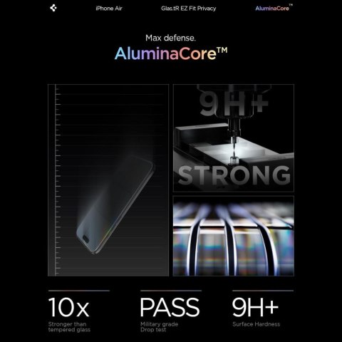 SZKŁO PRYWATYZUJĄCE SPIGEN GLAS.TR "EZ FIT" 2-PACK IPHONE AIR PRIVACY