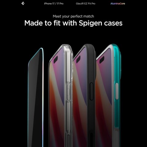 SZKŁO HARTOWANE SPIGEN GLAS.TR "EZ FIT PRO" IPHONE 16 PRO / 17 / 17 PRO CLEAR