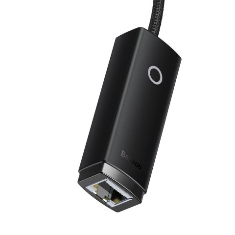 Baseus Lite Series zewnętrzna karta sieciowa USB Typ C - RJ-45 1Gbps (1000Mbps) czarny (WKQX000301)