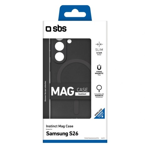 Etui SBS Instinct Mag na Samsung Galaxy S26 kompatybilne z MagSafe - czarne