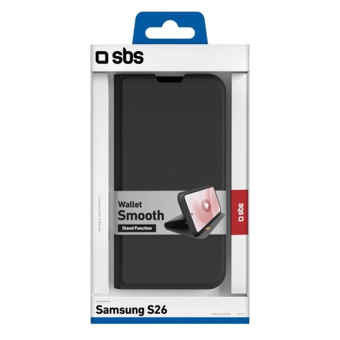 Etui SBS Wallet Smooth na Samsung Galaxy S26 z klapką - czarne