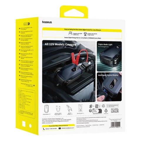 Jump starter Baseus Super Energy Max 20000mAh - czarny