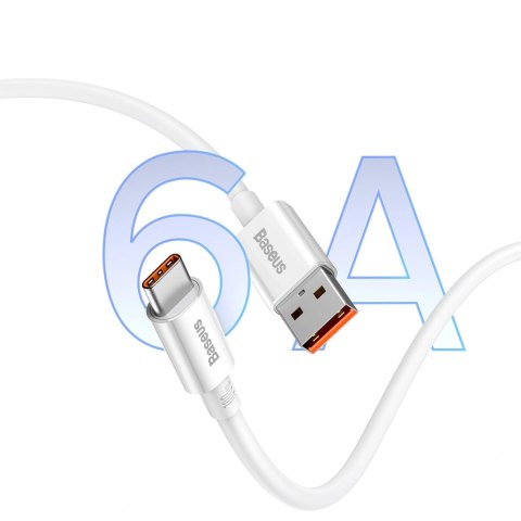 Kabel Baseus Superior Series USB-A - USB-C 100W 1,5m - biały